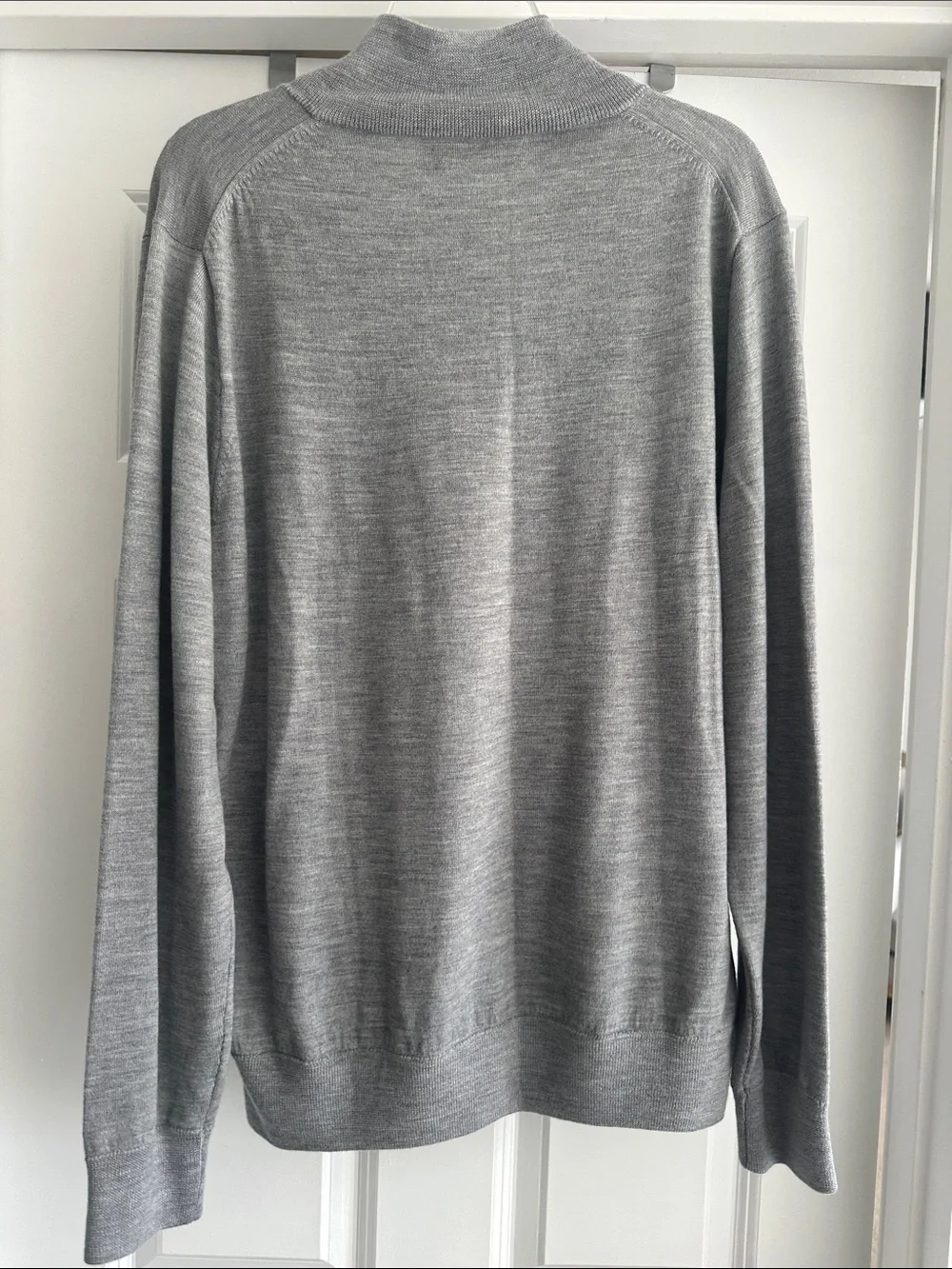 J. Crew Men's Light Gray Half-Zip Sweater